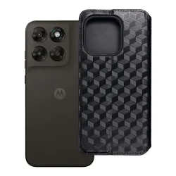 Etui z klapką na Motorola G67 / G77 Cubic Book czarne