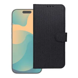 Etui z klapką na Xiaomi 17 PRO / 18 PRO 4Card RFID antykradzieżowe tech fabric czarne