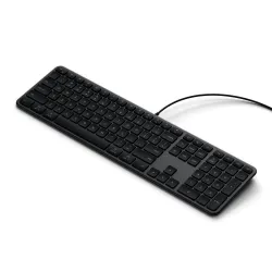 Klawiatura przewodowa USB A/USB C QWERTY Dual (Mac/Windows) Satechi Slim LX3 Wired czarrna