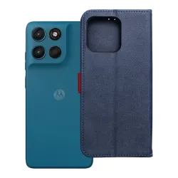 Etui z klapką na Motorola G57 POWER Split Book granatowo-czerwone