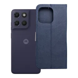 Etui z klapką na Motorola G17 POWER Split Book granatowo-kremowe