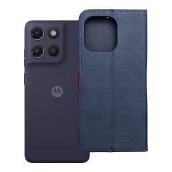 Etui z klapką na Motorola G17 POWER Split Book granatowo-czerwone