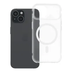 Etui na iPhone 15 Aurora zgodne z MagSafe białe