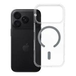 Etui na iPhone 18 Pro / 17 Pro Drop Glue Colorful Ring Mag Cover zgodne z MagSafe szare