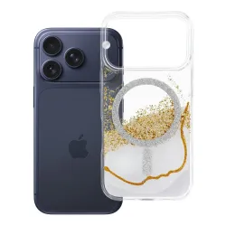 Etui na iPhone 18 Pro / 17 Pro Golden zgodne z MagSafe białe