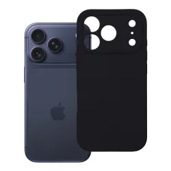 Etui na iPhone 18 Pro / 17 Pro Silicone 2mm (big hole) czarne