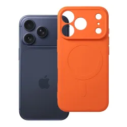 Etui na iPhone 18 Pro / 17 Pro Silicone Mag Cover zgodne z MagSafe (camera protection) orange