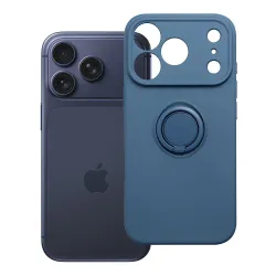 Etui na iPhone 18 Pro / 17 Pro Silicone Ring granatowe