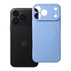 Etui na iPhone 18 Pro Max / 17 Pro Max Silicone Mag Cover zgodne z MagSafe (camera protection) jasnoniebieskie