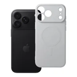 Etui na iPhone 18 Pro Max / 17 Pro Max Silicone Mag Cover zgodne z MagSafe (camera protection) srebrne