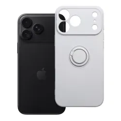 Etui na iPhone 18 Pro Max / 17 Pro Max Silicone Ring srebrne