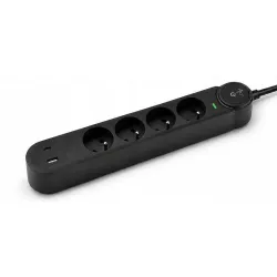 Listwa zasilająca 4 gniazda + USB A + USB C Art FU915 3 m czarna