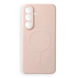 Etui na Samsung S26 FE Silicone Mag Cover zgodne z MagSafe (camera protection) różowe