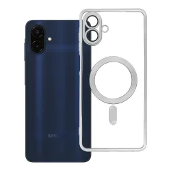 Etui na Samsung A08 Electro Mag Cover zgodne z MagSafe srebrne