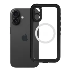 Etui na iPhone 16 Shellbox Dot wodoodporne zgodne z MagSafe czarne