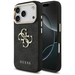GUESS futerał do IPHONE 18 Pro / 17 Pro GUE005483 (PU W/ Big 4G Classic Logo) czarny złoty