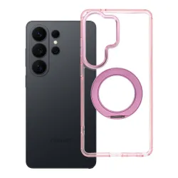 Etui na Samsung S26 Ultra Frame Circle Stand zgodne z MagSafe różowe