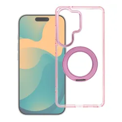 Etui na Samsung A36 Frame Circle Stand zgodne z MagSafe różowe