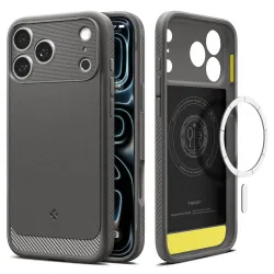 SPIGEN futerał RUGGED ARMOR kompatybliny z MagSafe do IPHONE 18 Pro / 17 Pro grey