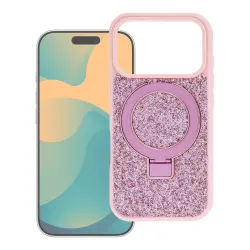 Etui na iPhone 18 Pro Max / 17 Pro Max Quartz Circle Stand Mag Cover różowe