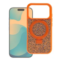 Etui na iPhone 18 Pro Max / 17 Pro Max Quartz Circle Stand Mag Cover orange