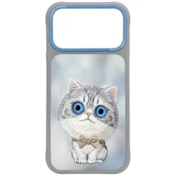 NIMMY futerał BIG EYED SILVER SHADED CAT do IPHONE 18 Pro Max/17 Pro Max szary