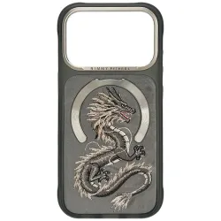 NIMMY futerał MAGNETIC FANTASY ANIMAL DRAGON kompatybilny z MagSafe do IPHONE 18 Pro Max/17 Pro Max szary