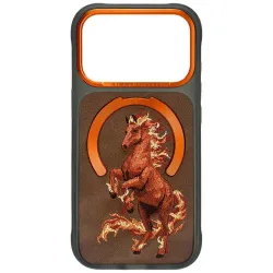 NIMMY futerał MAGNETIC FANTASY ANIMAL HORSE kompatybilny z MagSafe do IPHONE 18 Pro Max/17 Pro Max pomarańczowy