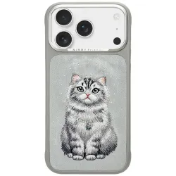 NIMMY futerał LUCKY FASHION CAT kompatybilny z MagSafe do IPHONE 18 Pro Max/17 Pro Max szary
