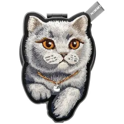 NIMMY zawieszka magnetyczna DENIM FASHION BRITISH SHORTHAIR CAT czarna
