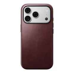 NOMAD futerał skórzany do IPHONE 18 Pro/17 Pro kompatybilny z MagSafe (Modern Leather Case Horween Leather) burgundowy