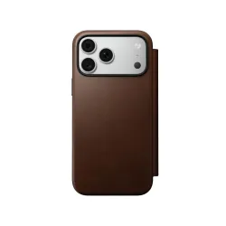 NOMAD futerał skórzany do IPHONE 18 Pro Max/17 Pro Max kompatybilny z MagSafe (Modern Leather Folio ECCO Leather) brązowy