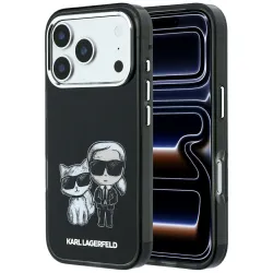 KARL LAGERFELD futerał do IPHONE 18 Pro Max/ 17 Pro Max kompatybilny z MagSafe (Smooth Karl & Choupette Bodies) czarny