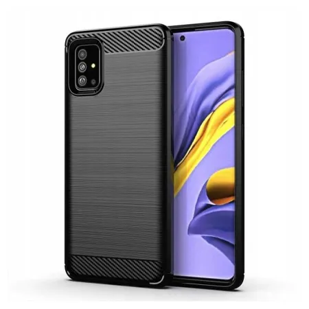 Etui na Samsung A71 5G Carbon czarne