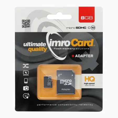 IMRO karta pamięci microSD 8GB 100MB/s class 10 UHS I z adapterem SD