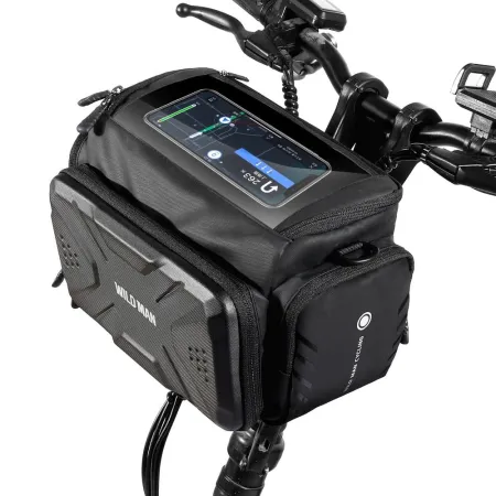 WILDMAN sakwa rowerowa na kierownicę na zamek GS6 4L ( 4" - 7") czarna