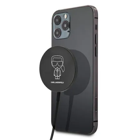 Ładowarka indukcyujna Karl Lagerfeld zgodna z MagSafe 15W KLCBMSIKBK czarna