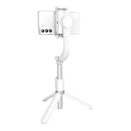 Uchwyt selfie z pilotem bezprzewodowym tripod ze stabilizatorem GIMBAL SSTR-L08 biały