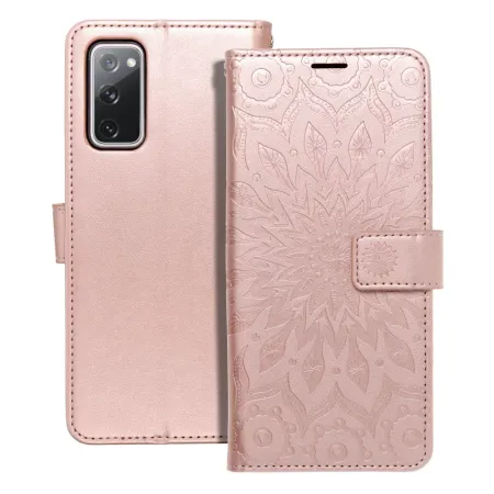 Etui z klapką na Samsung S20 FE / S20 FE 5G Mezzo Book mandala złoto-różowe