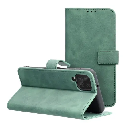 Etui z klapką na Samsung A12 / M12 Tender Book zielone