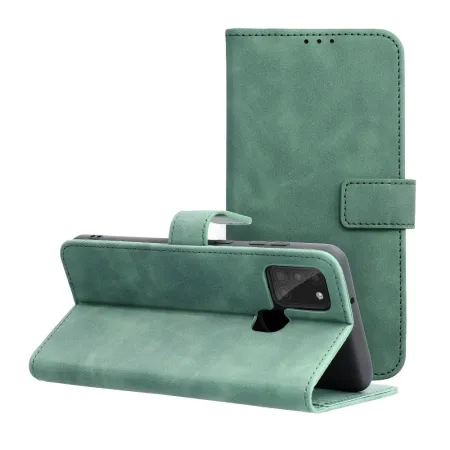 Etui z klapką na Samsung A21s Tender Book zielone