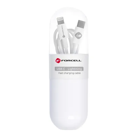 Kabel USB-C do Lightning Forcell F-Energy PD 27W Tuba 1 m C291 biały