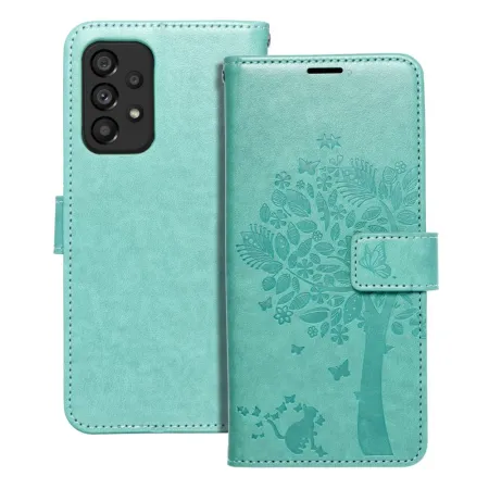 Etui z klapką na Samsung A53 5G Mezzo Book drzewo zielony