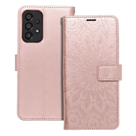 Etui z klapką na Samsung A33 5G Mezzo Book mandala złoto-różowe