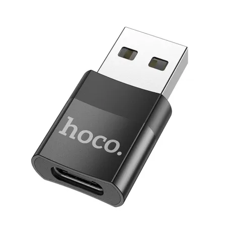 Adapter OTG USB A do USB C Hoco UA17 czarny