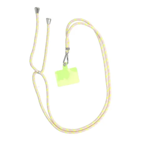 Smycz do telefonu, Zawieszka do telefonu - SWING (6mm) z regulacją długości / długość sznura 165cm (max 82,5cm w pętli) / na ramię lub szyję - szarożó
