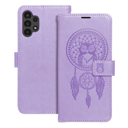 Etui z klapką na Samsung A13 4G Mezzo Book łapacz snów fioletowe