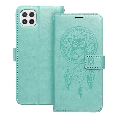 Etui z klapką na Samsung A22 5G Mezzo Book łapacz snów zielone