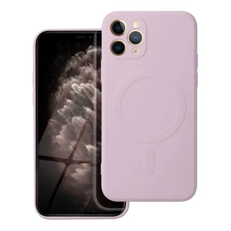 Etui na iPhone 11 PRO Silicone Mag Cover zgodne z MagSafe (camera protection) różowe