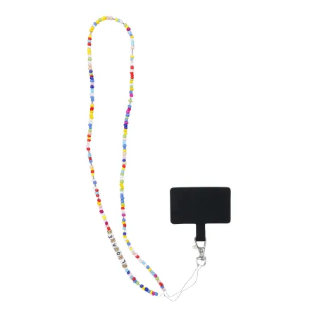 Smycz do telefonu, Zawieszka do telefonu - PIXIE / długość sznura 68cm (34cm w pętli) / na szyję - koraliki